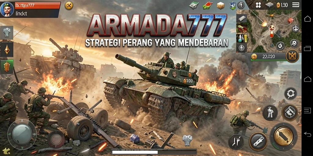 Tampilan gameplay strategi yang intens dan mendebarkan di ARMADA777.