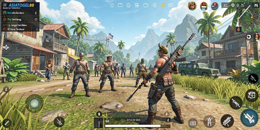 Screenshot ASIATOGEL88 menunjukkan keindahan dunia terbuka yang dapat dieksplorasi.