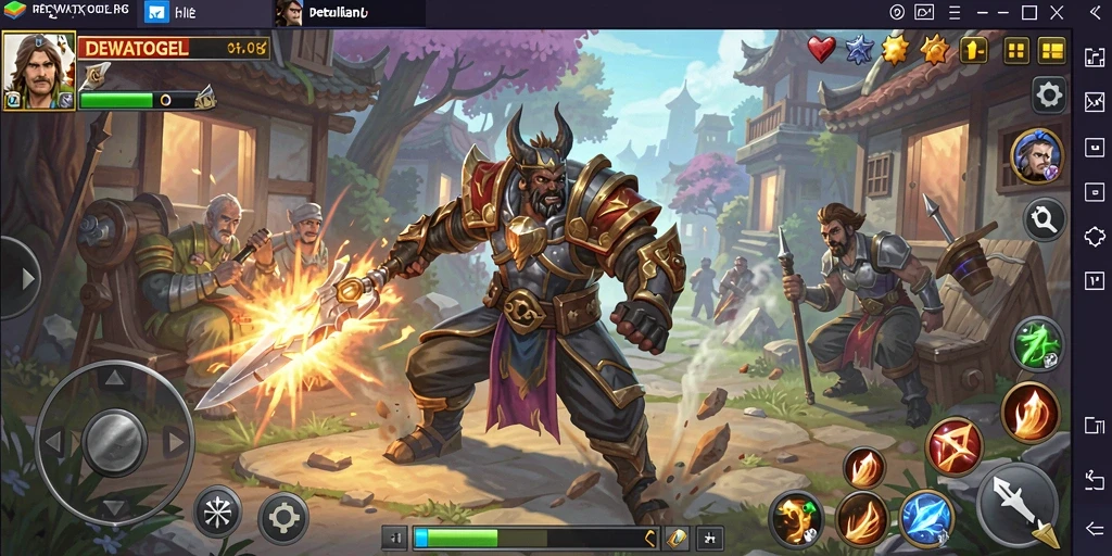 Tampilan gameplay seru DEWATOGEL di dunia fantasi RPG.