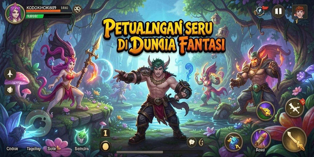 Tampilan nyata dari gameplay seru di KODOKHOKI889 dengan aksi RPG yang mendebarkan.