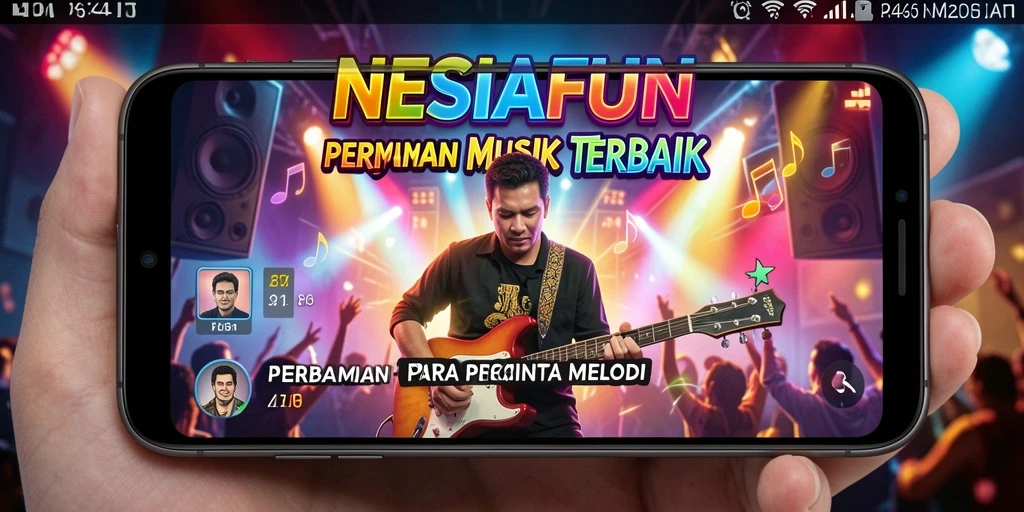 Screenshot gameplay NESIAFUN yang penuh warna dan interaktif.