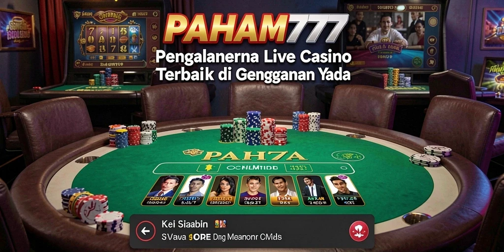 Screenshot menunjukkan aksi taruhan langsung di meja kasino PAHAM777.