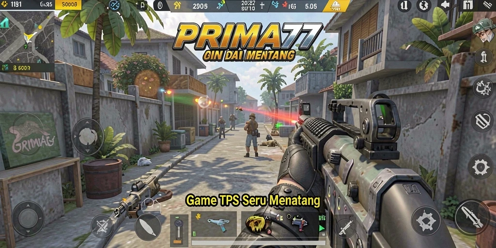 Tampilan menarik dari gameplay TPS PRIMA77 yang mendebarkan.