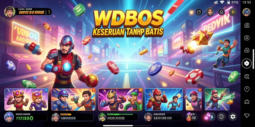 Screenshot WDBOS menampilkan aksi seru dalam gameplay arcade yang mendebarkan.
