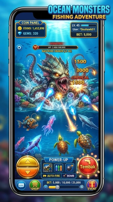 Screenshot dari beranda aplikasi gamerp yang menarik.